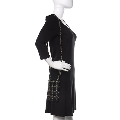 Chanel Lambskin Tech Me Out Clutch With Chain Black 2 of 12