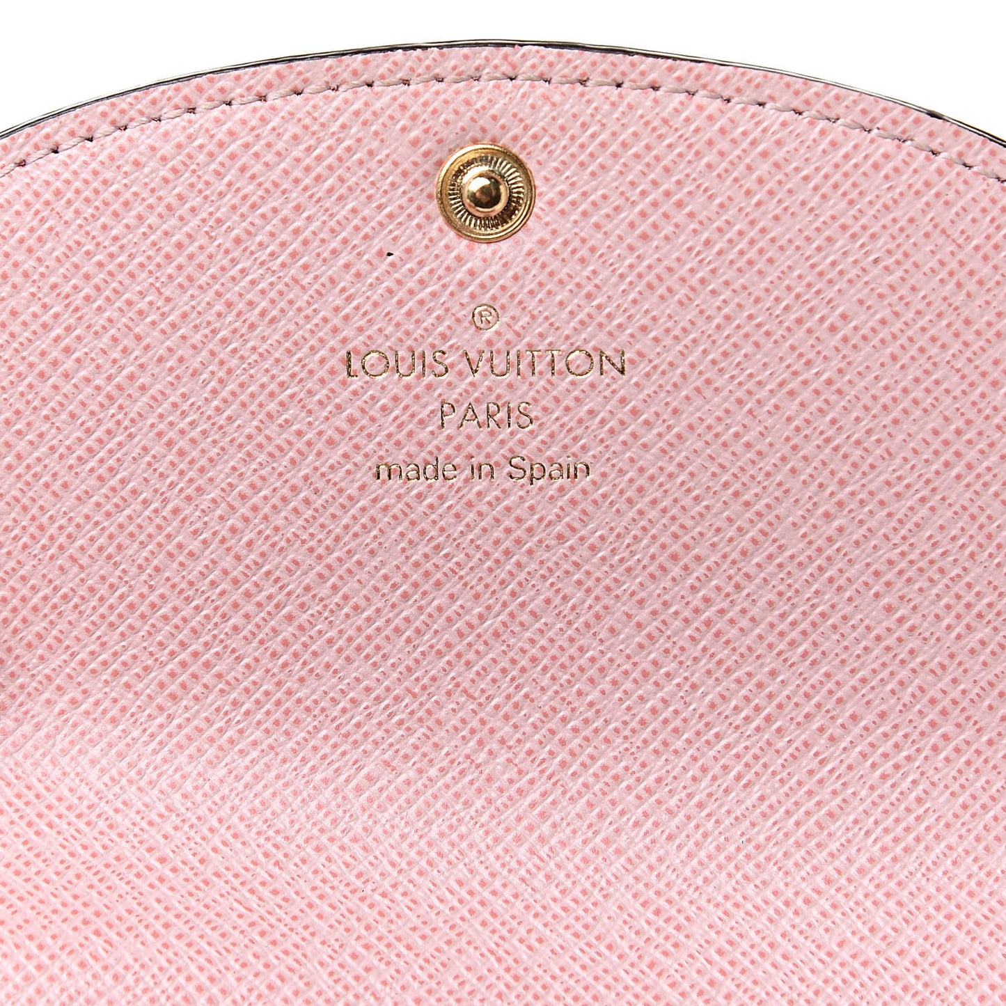 Damier Ebene Rosalie Coin Purse Rose Ballerine