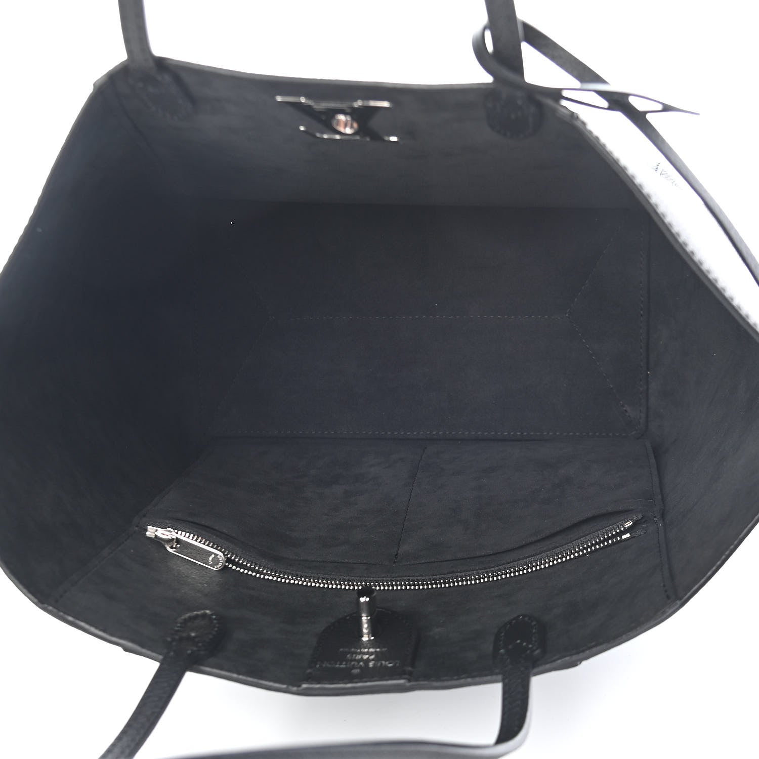 Louis Vuitton Calfskin Lockme Cabas Black 5 of 9