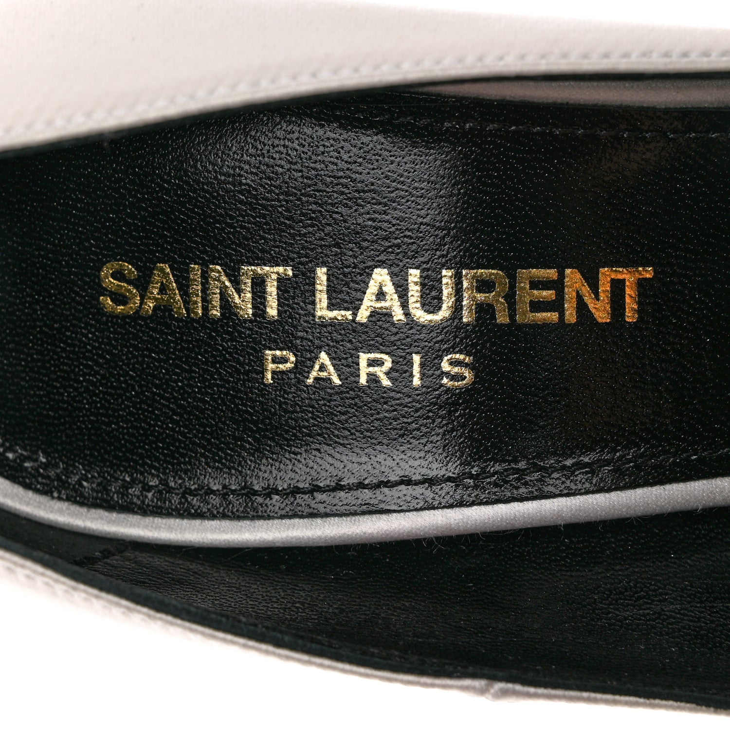 Saint Laurent Satin Crystal Embellished Tower 110 Pump 35 White 6 of 13