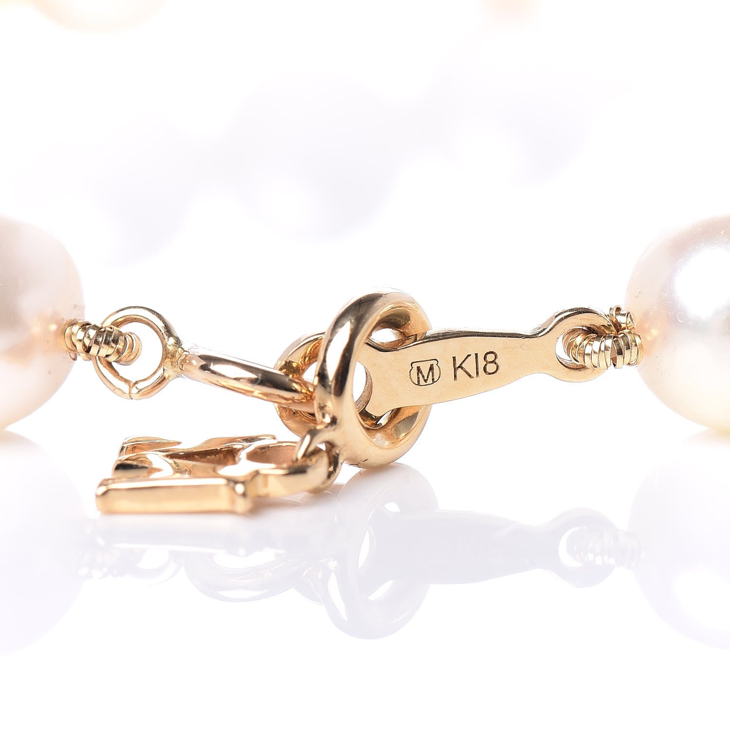 Mikimoto 18K Yellow Gold Akoya Cultured Pearl 6-6.5mm Strand Bracelet 4 of 4