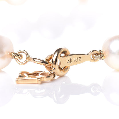 Mikimoto 18K Yellow Gold Akoya Cultured Pearl 6-6.5mm Strand Bracelet 4 of 4