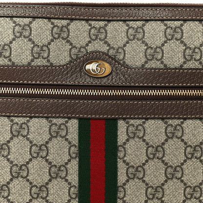 Gucci GG Supreme Monogram Large Ophidia Pouch Clutch Brown 8 of 8