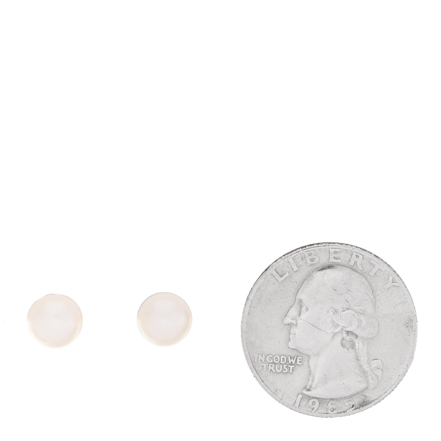 14K White Gold Akoya Cultured Pearl 7-7.5mm Earrings