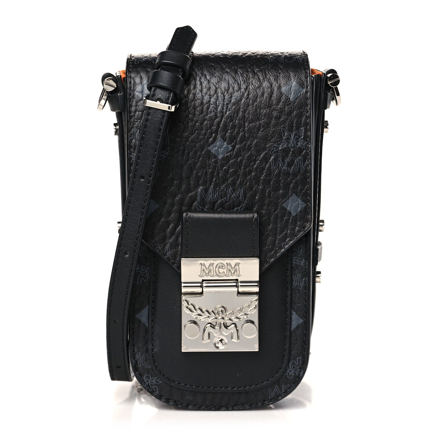 MCM Visetos Mini Patricia Crossbody Pouch Black 1 of 8
