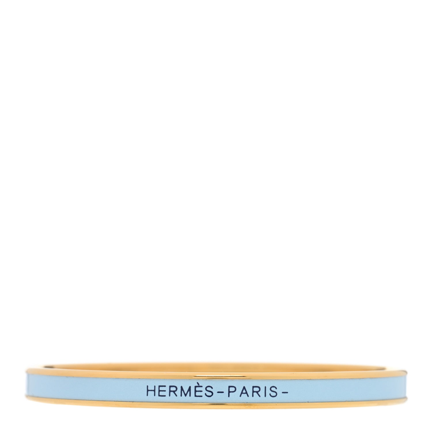 Hermes Enamel Printed Extra Narrow Bracelet 70 Bleu Polaire 1 of 3
