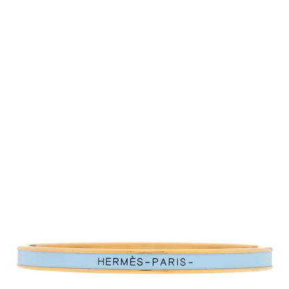 Hermes Enamel Printed Extra Narrow Bracelet 70 Bleu Polaire 1 of 3