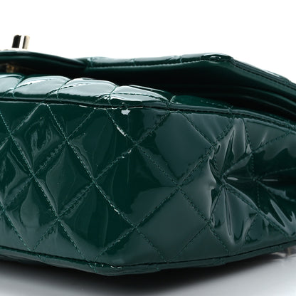 Chanel Patent Calfskin Quilted Medium Double Flap Green 9 of 9