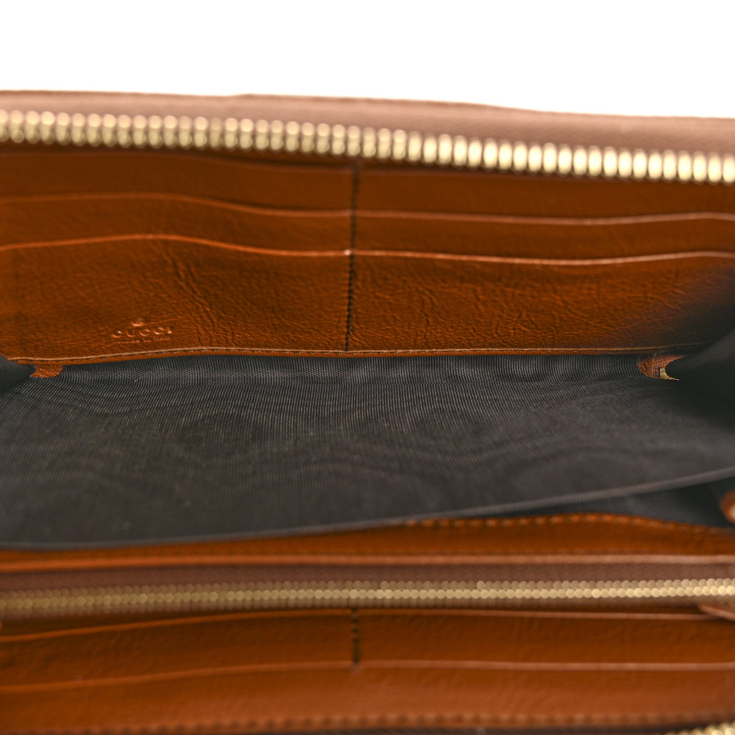 Vintage Canvas Calfskin Rajah Zip Around Wallet Sand Light Cuir