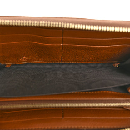 Gucci Vintage Canvas Calfskin Rajah Zip Around Wallet Sand Light Cuir 5 of 9