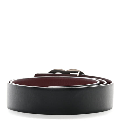 Chanel Calfskin CC Reversible Belt 80 32 Black Burgundy 2 of 7