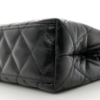 Chanel Shiny Aged Calfskin Quilted Nano Kelly Shopper Black 10 of 11