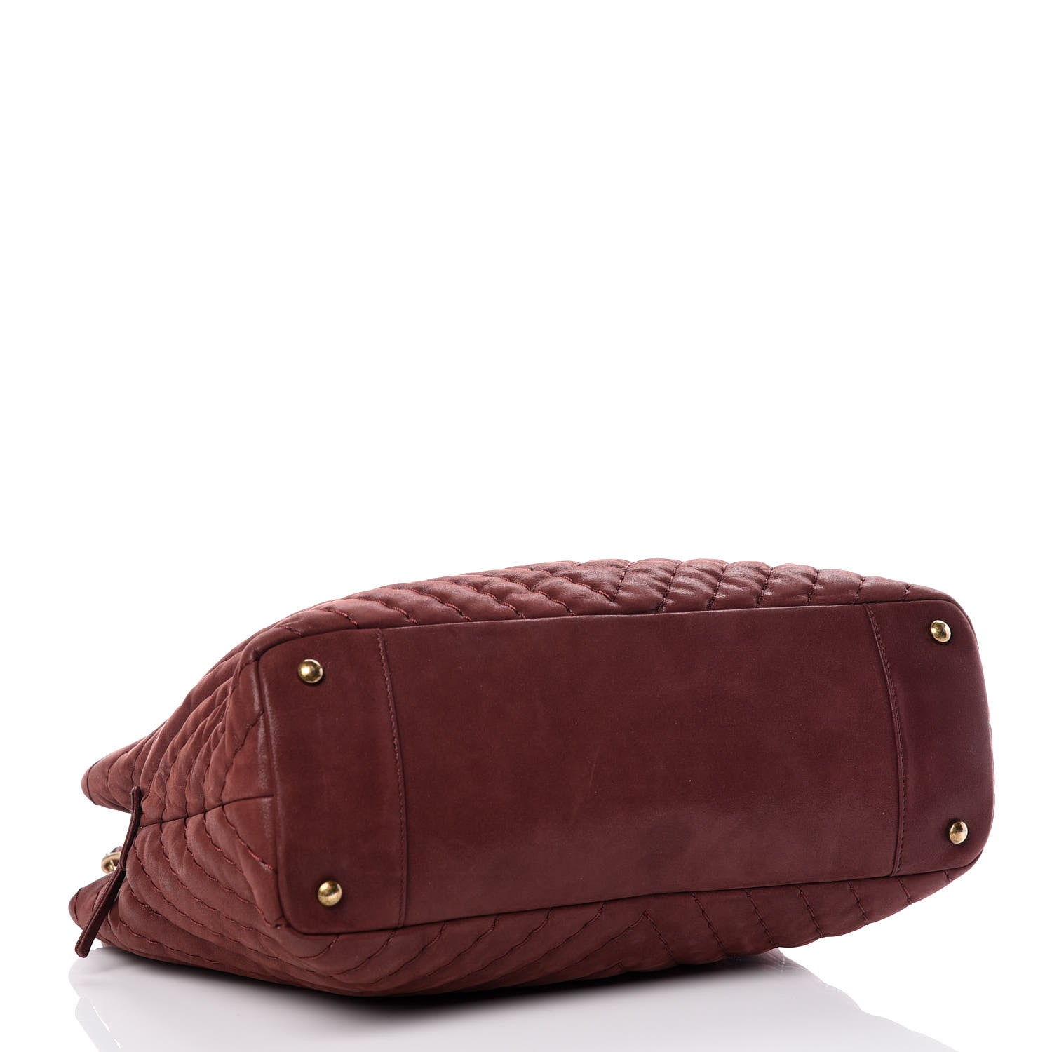 Chanel Iridescent Calfskin Chevron Quilted Surpique Tote Burgundy 4 of 11
