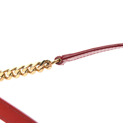 Saint Laurent Grain De Poudre Matelasse Chevron Large Monogram Satchel Lipstick Red 13 of 18