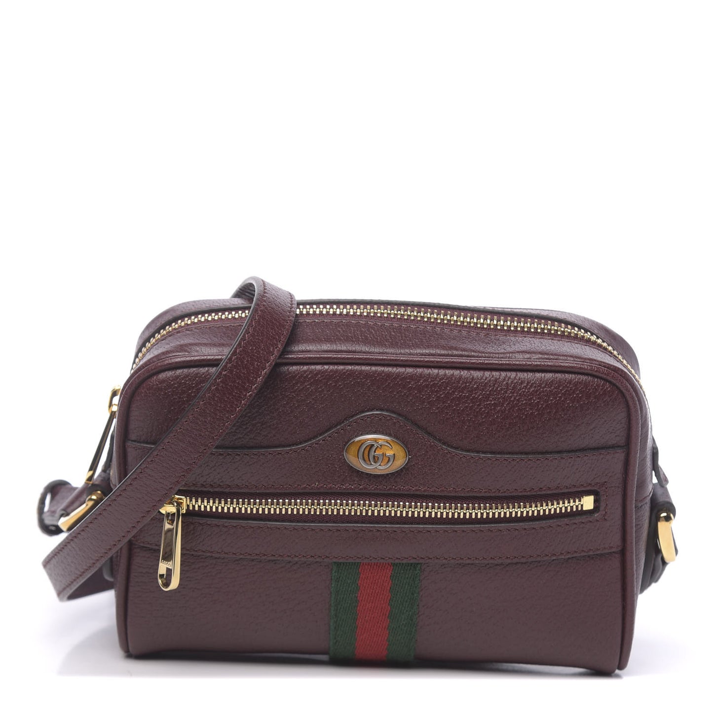 Calfskin Web Mini Ophidia Shoulder Bag Vintage Bordeaux