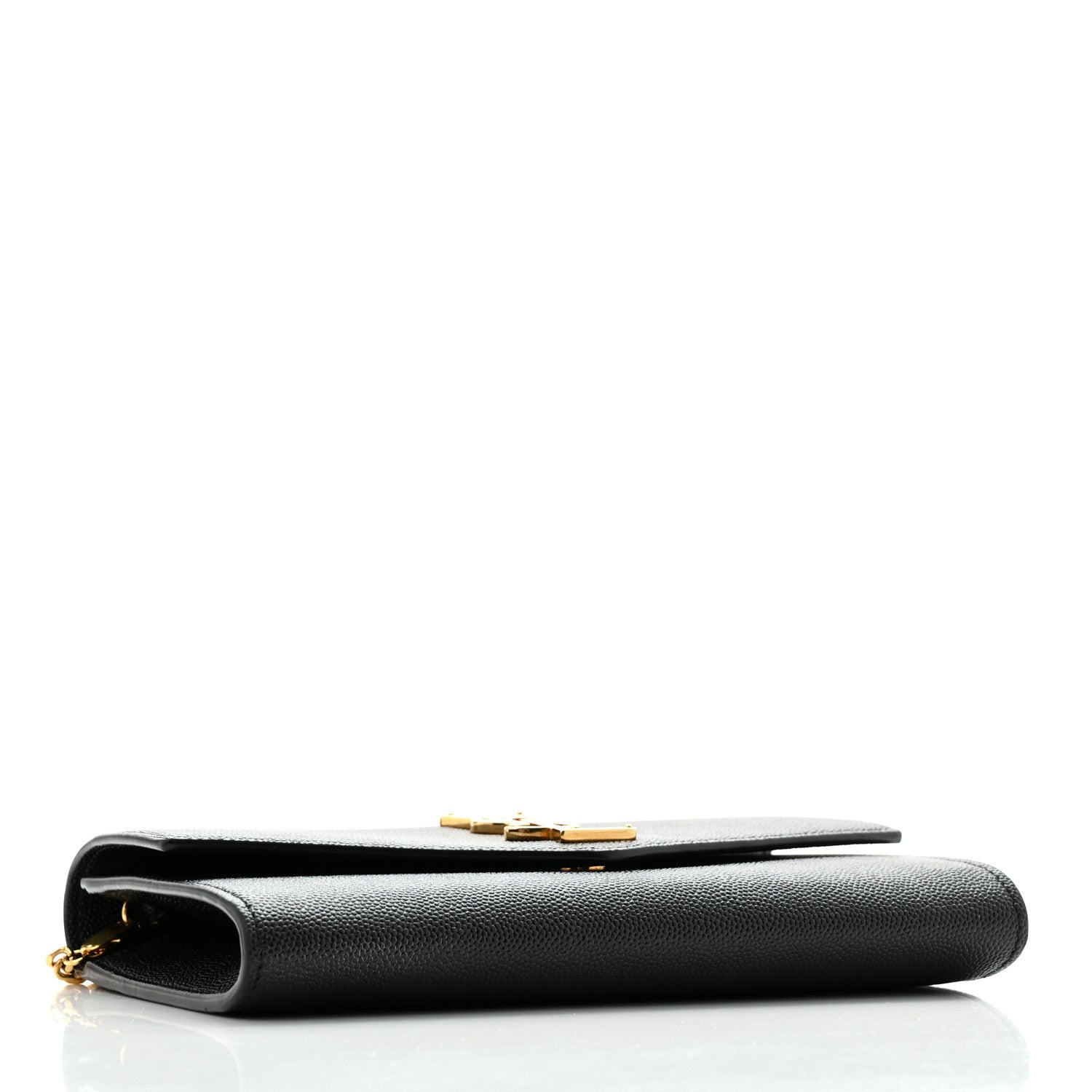 Saint Laurent Grain de Poudre Uptown Chain Wallet Black 4 of 10