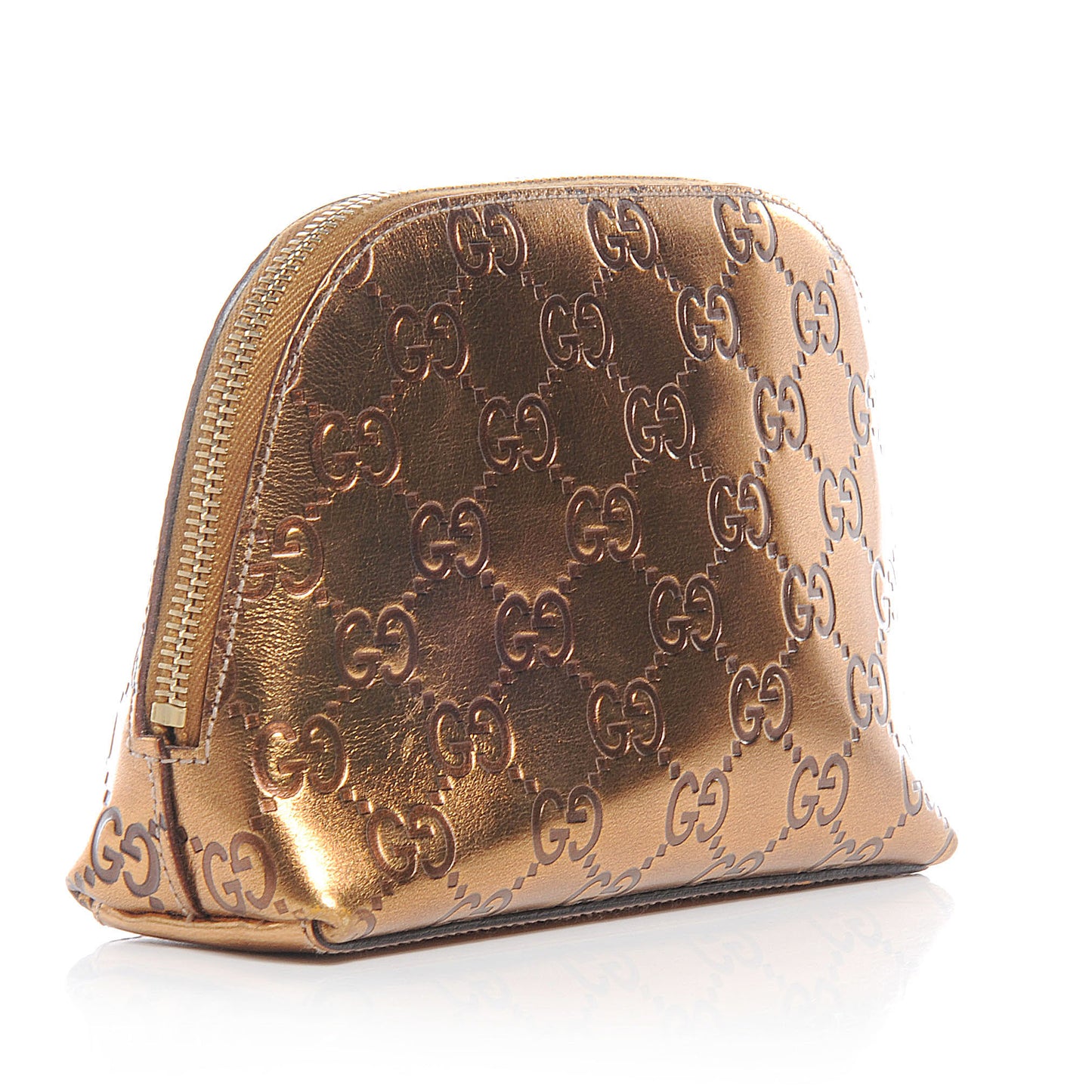 Guccissima GG Cosmetic Case Metallic Bronze