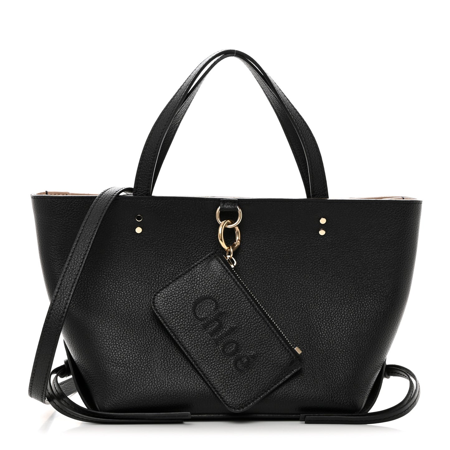 Calfskin Small East West Sense Tote Black
