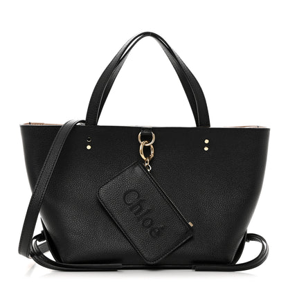 Chloe Calfskin Small East West Sense Tote Black 1 of 10