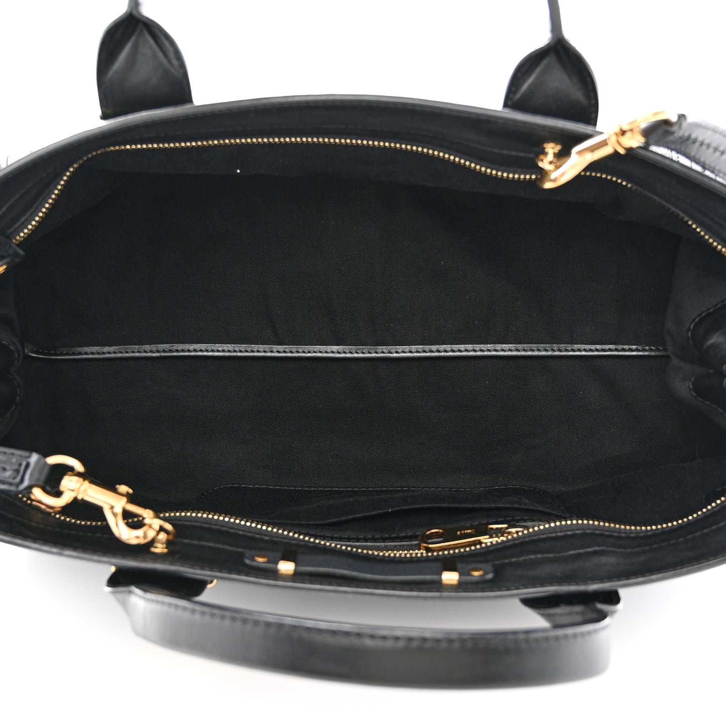 Calfskin Goatskin Medium Alice Satchel Black