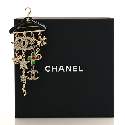 Chanel Crystal Gripoix CC Charms Hanger Brooch gold 4 of 4