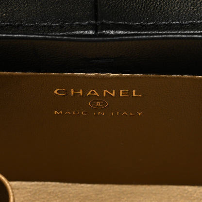 Chanel Lambskin Quilted Vanity Clutch With Chain Black 6 of 11