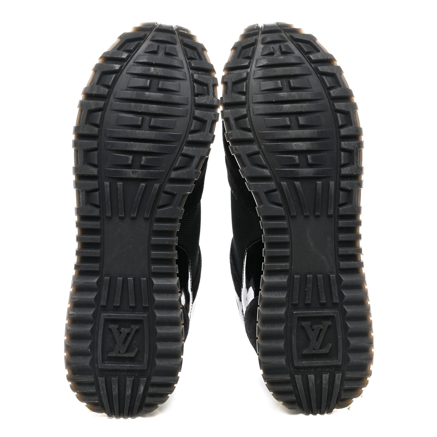 Suede Monogram Run Away Sneakers 40 Black