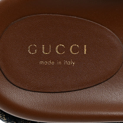 Gucci New Denim GG Monogram Angelina Platform 55mm Slide Sandals 37.5 Blue Tea 6 of 9