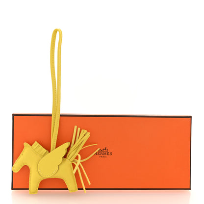 Hermes Milo Lambskin Grigri Rodeo Pegase Horse Bag Charm PM Lime 5 of 5