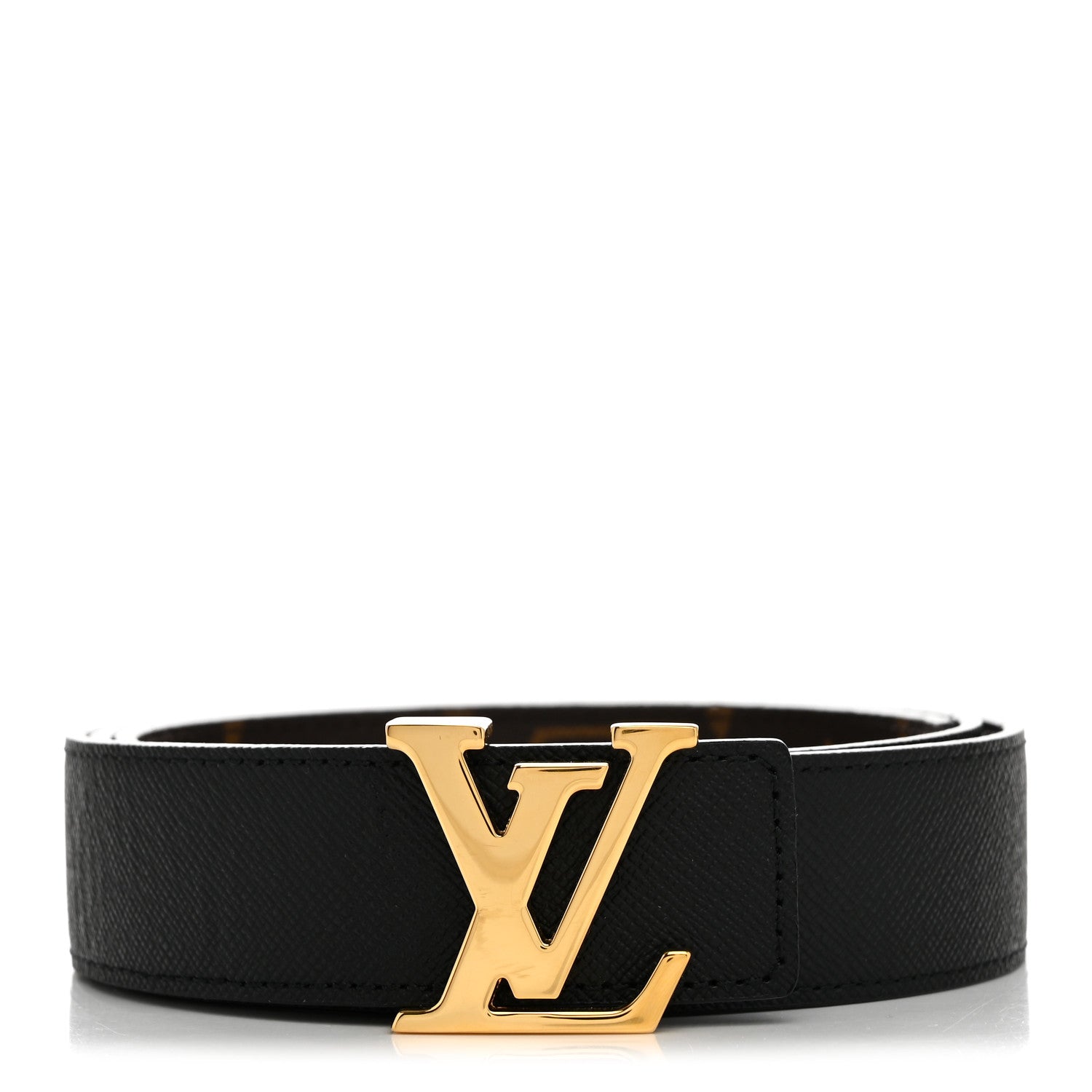 Louis Vuitton Calfskin Monogram 30mm LV Initiales Reversible Belt 90 36 Black 3 of 8