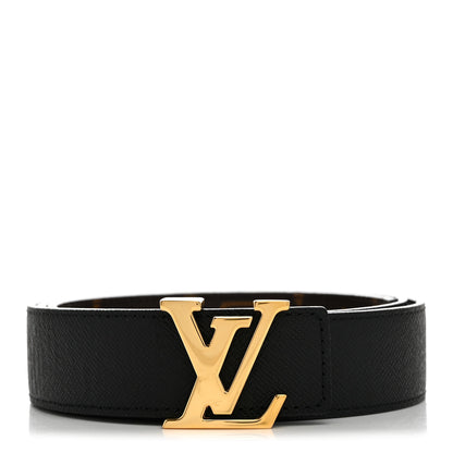 Louis Vuitton Calfskin Monogram 30mm LV Initiales Reversible Belt 90 36 Black 3 of 8
