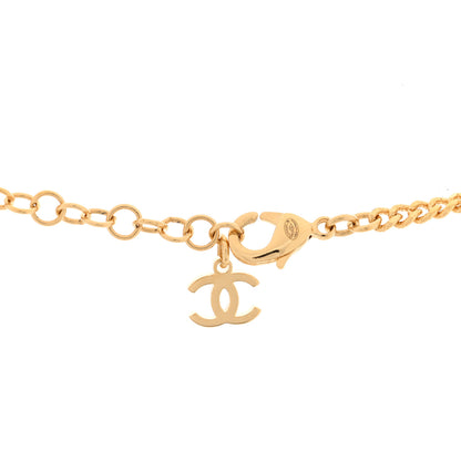 Chanel Crystal CC Chain Pendant Necklace Gold 4 of 5