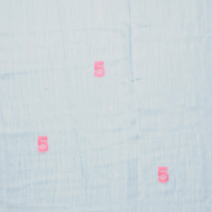 Chanel Silk Cashmere CC Square Scarf Light Blue 5 of 6