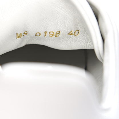 Louis Vuitton Calfskin Floral Frontrow Sneakers 40 White 7 of 10