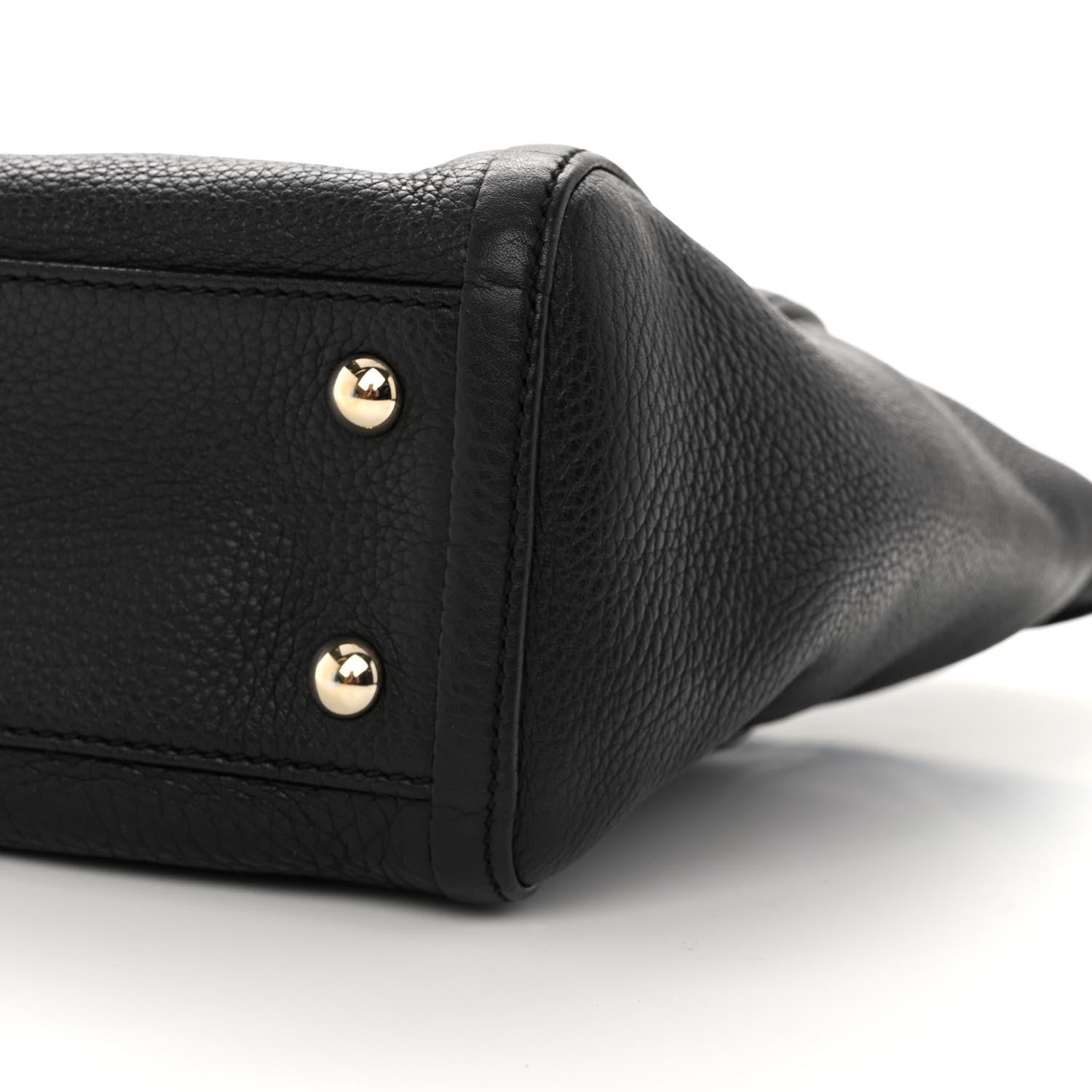 Gucci Pebbled Calfskin Small Soho Top Handle Bag Black 10 of 11