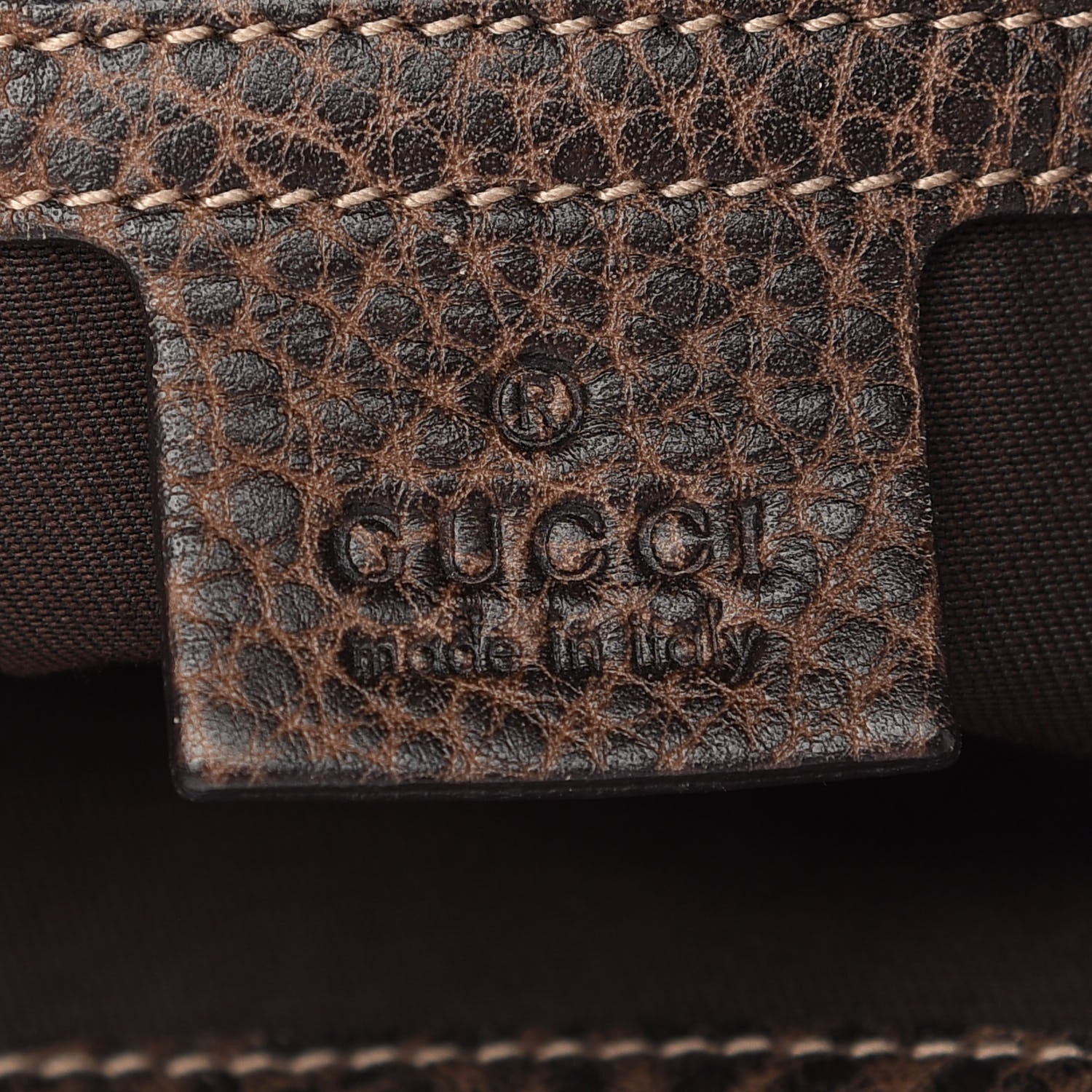 Gucci Guccissima Large New Pelham Shoulder Bag Dark Brown 6 of 9