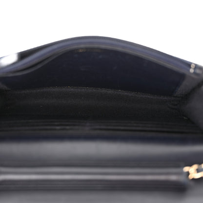 Chanel Lambskin Quilted Wallet On Chain WOC Navy Blue 5 of 18