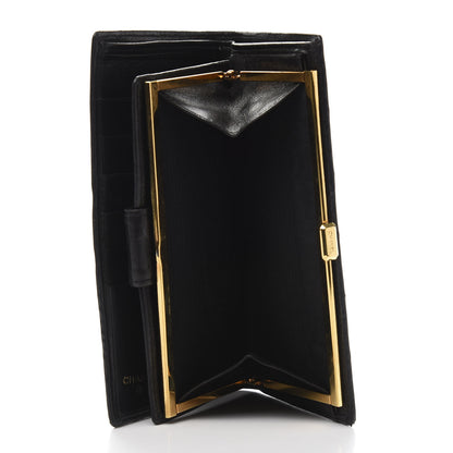Chanel Lambskin Diamond Stitched French Wallet Black 6 of 11