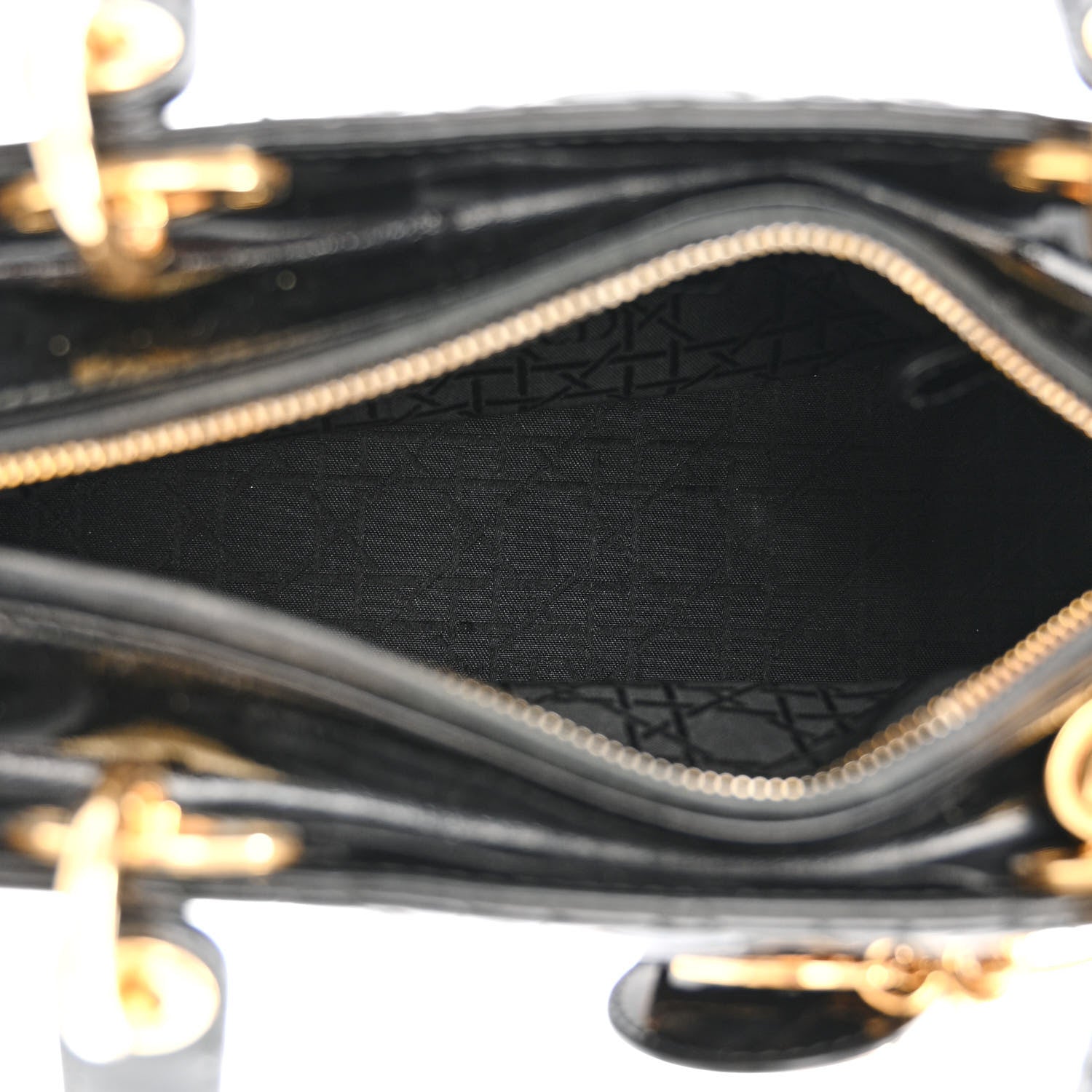 Christian Dior Patent Cannage Medium Lady Dior Black 5 of 11