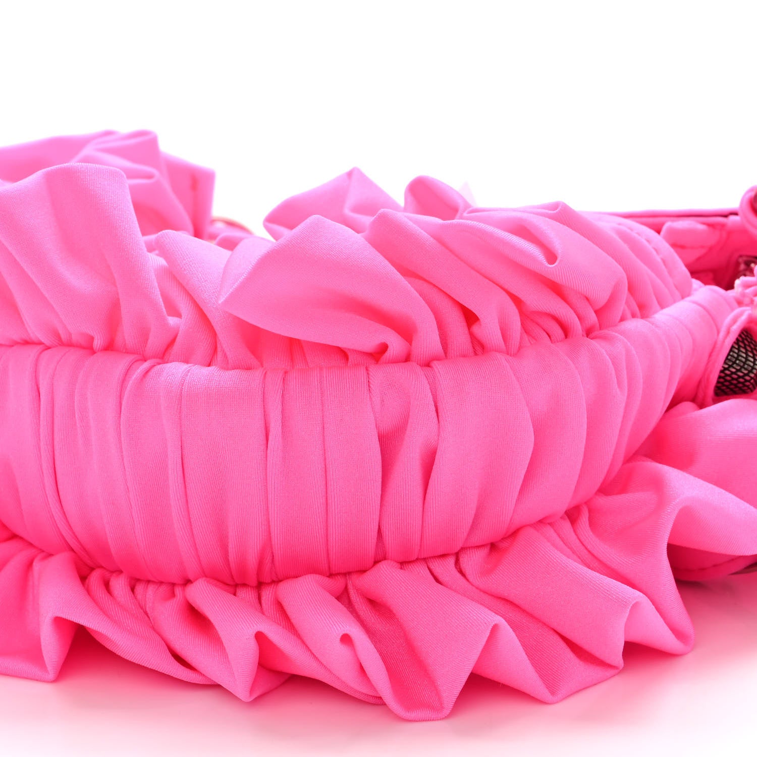 Balenciaga Ruffled Jersey Le Cagole Shoulder Bag XS Fluo Pink 9 of 9