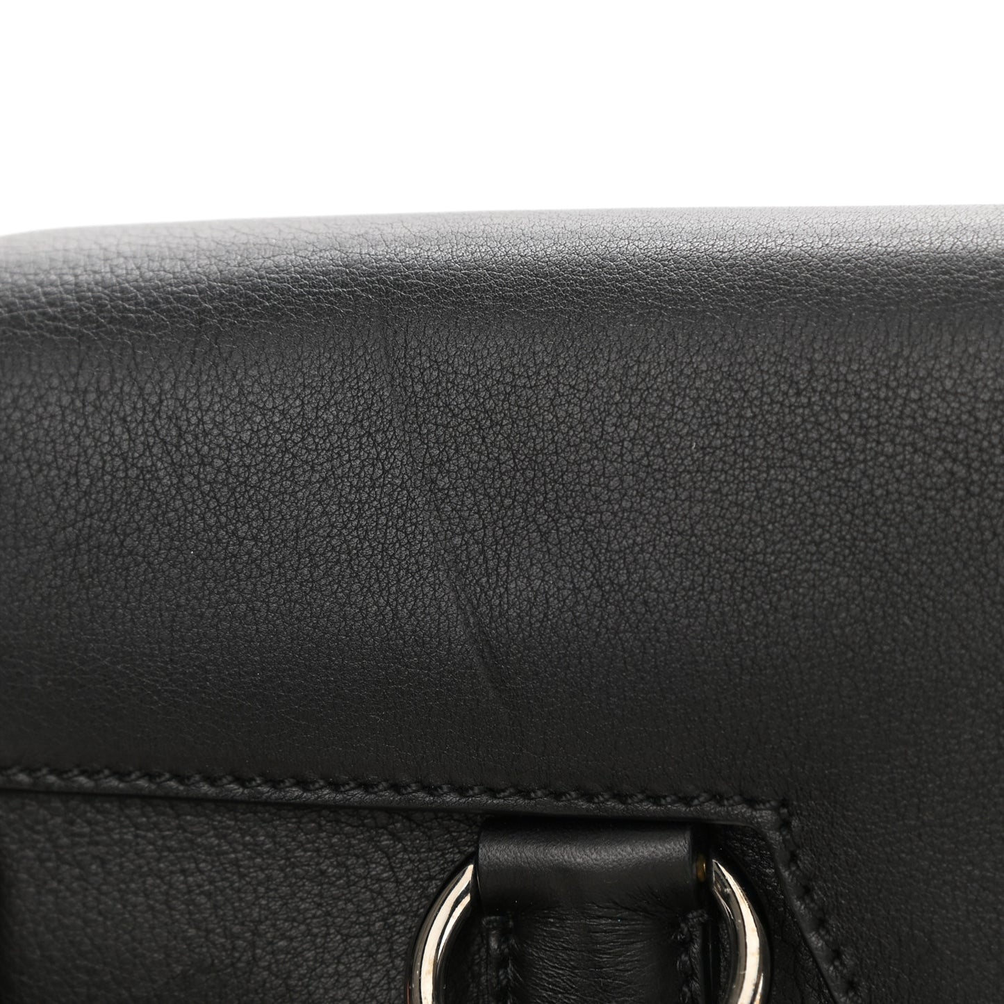 Calfskin Gancini Top Handle Satchel Black
