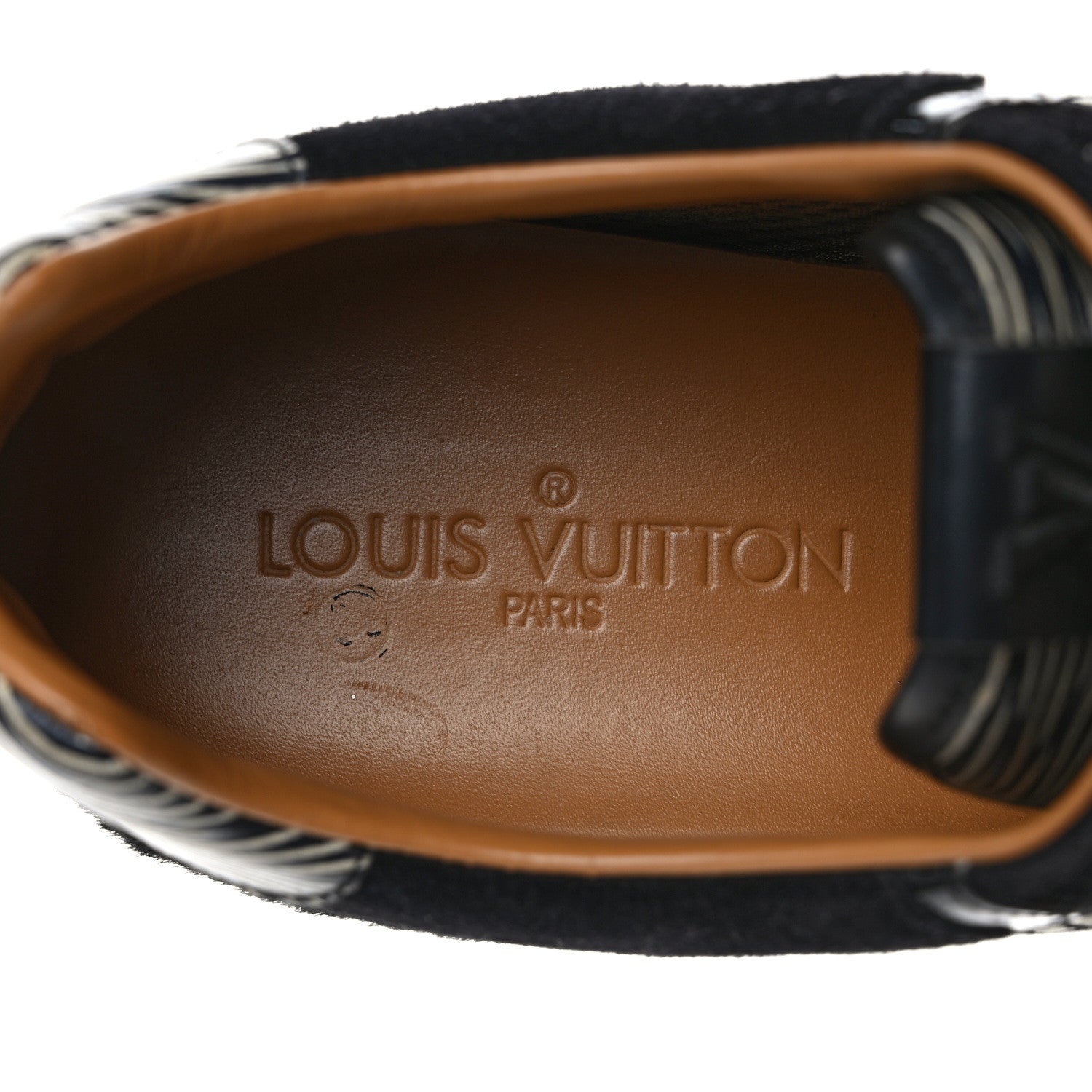 Louis Vuitton Suede Printed Run Away Sneakers 41 Black 7 of 9