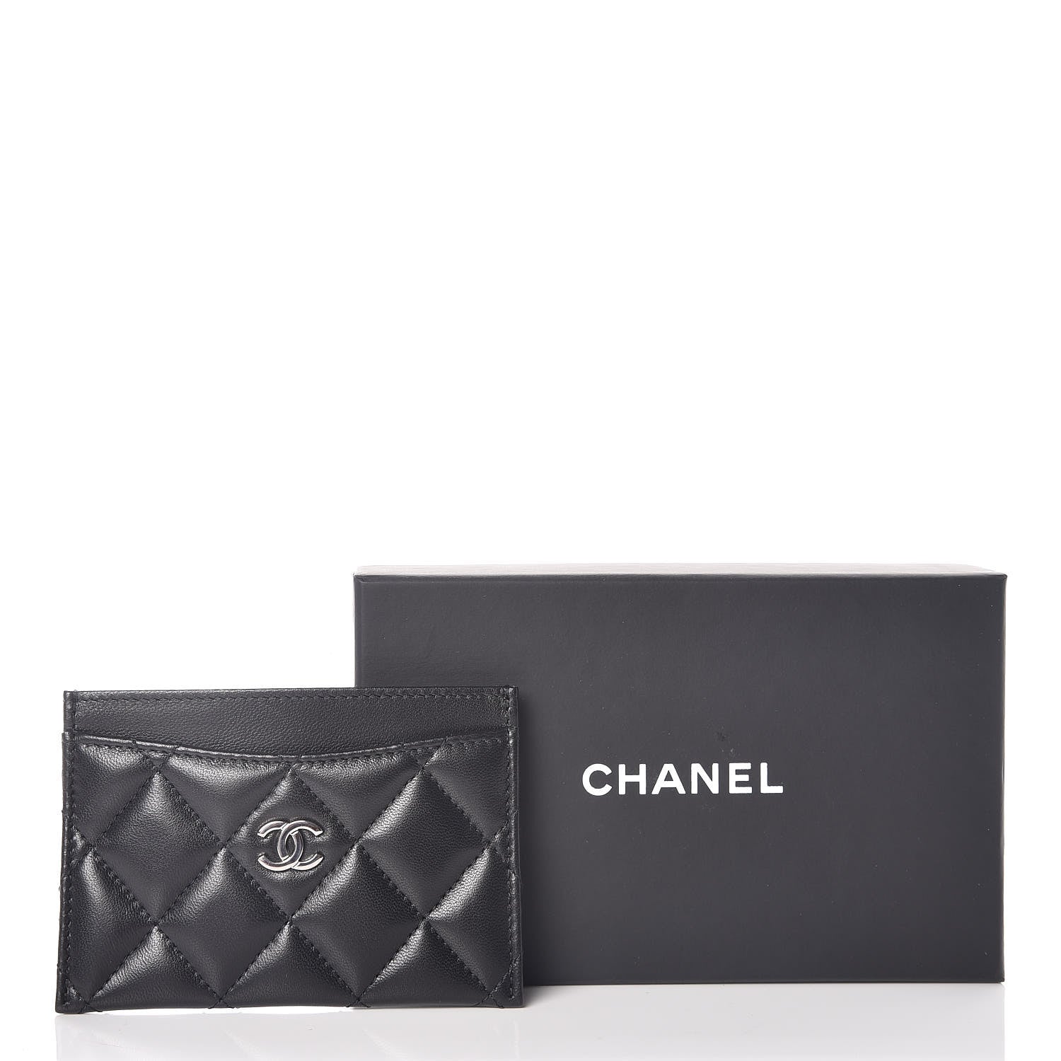Chanel Lambskin Quilted Card Holder Black 9 of 9
