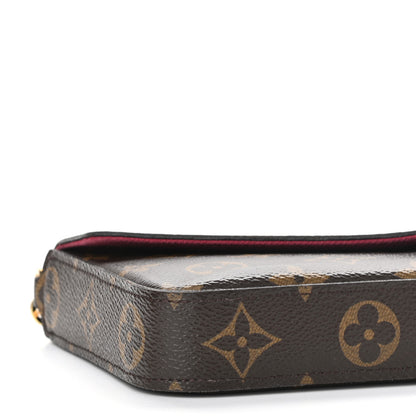 Louis Vuitton Monogram Pochette Felicie Chain Wallet Fuchsia 10 of 14