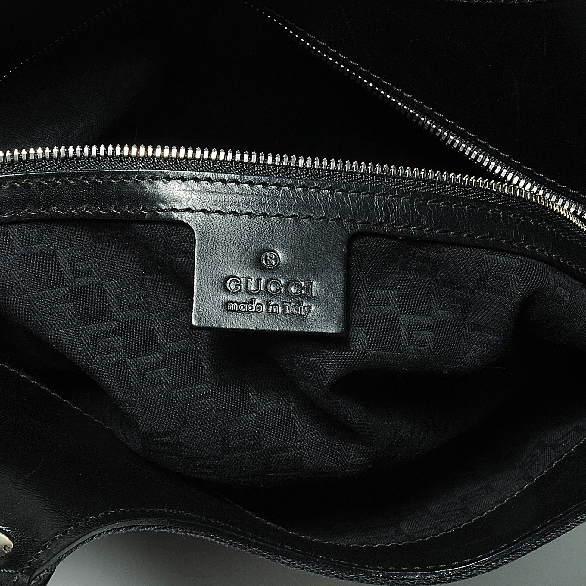 Gucci Canvas Reins Hobo Black 7 of 8
