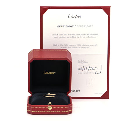Cartier 18K Pink Gold Small Juste Un Clou Ring 53 6.5 5 of 5