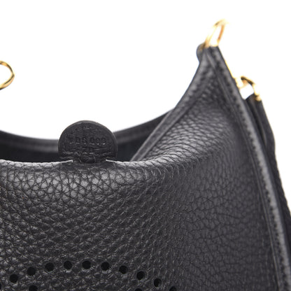 Hermes Taurillon Clemence Evelyne TPM Black 7 of 10