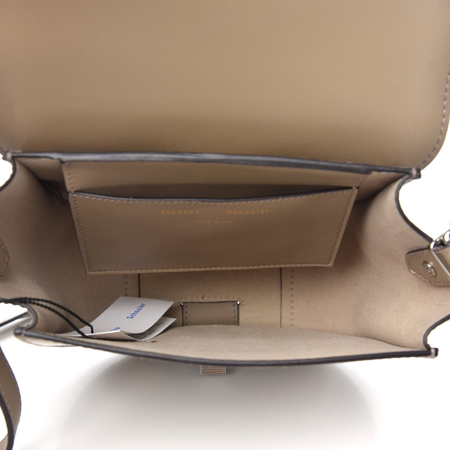 Proenza Schouler Calfskin PS11 Small Saddle Bag Light Taupe 5 of 9