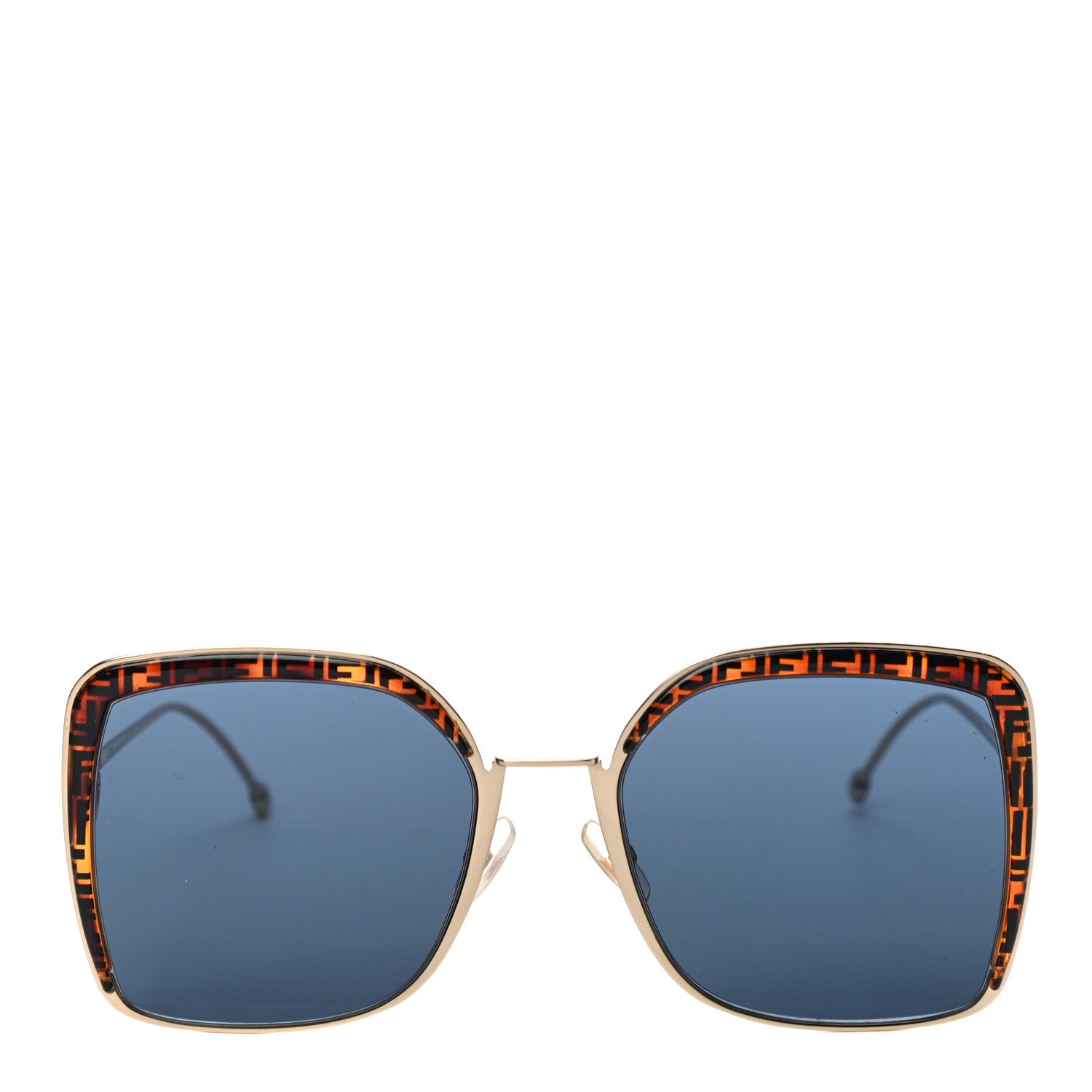 Fendi Metal Acetate F is Fendi FF Square Sunglasses FF 0294/S Blue Havana 4 of 7