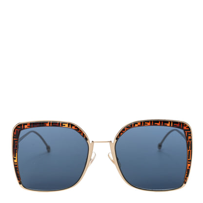 Fendi Metal Acetate F is Fendi FF Square Sunglasses FF 0294/S Blue Havana 4 of 7